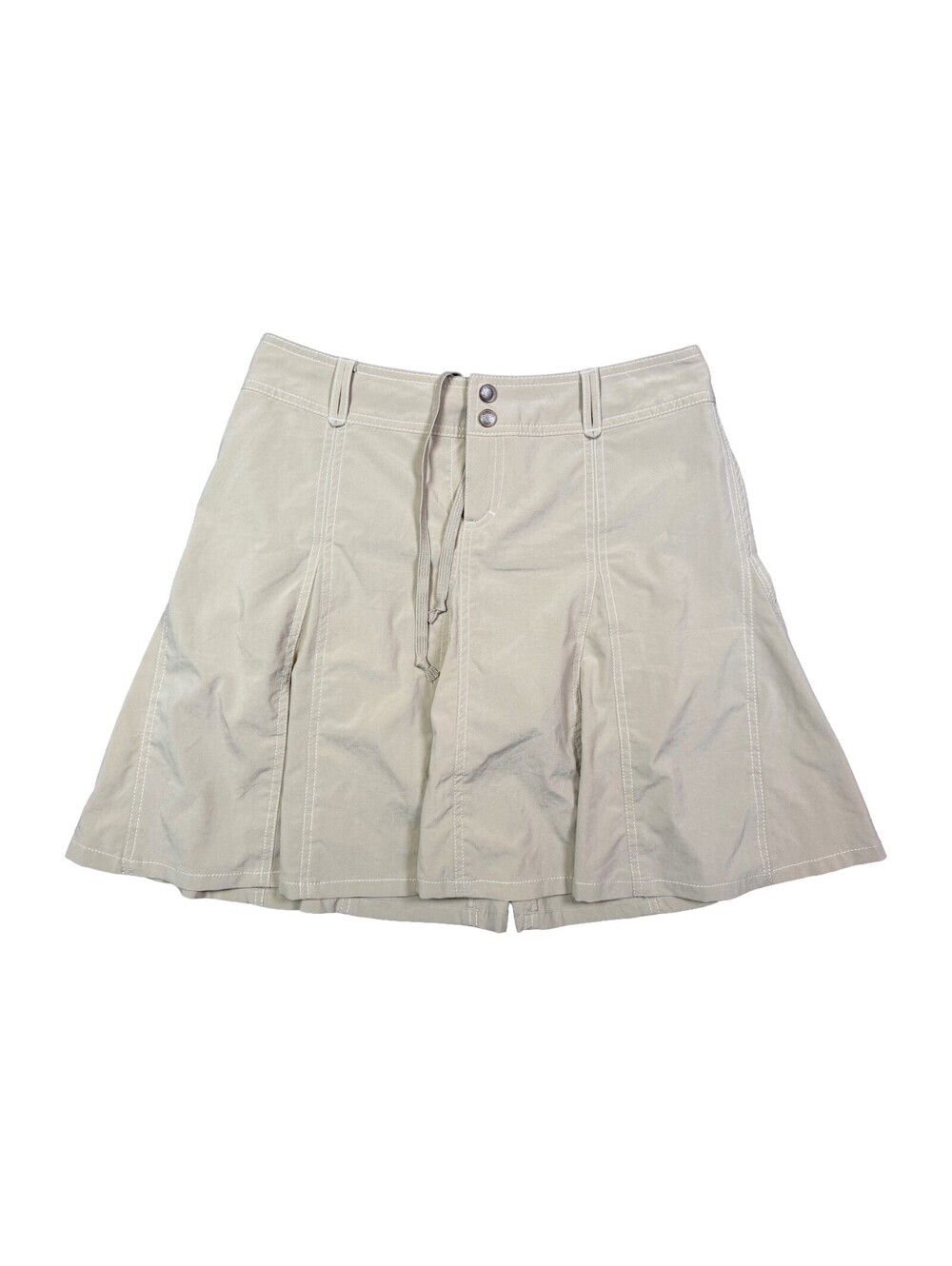 Athleta Whenever Skort Size 10 P Khaki Beige Modest Skirt Built In Shorts Hiking